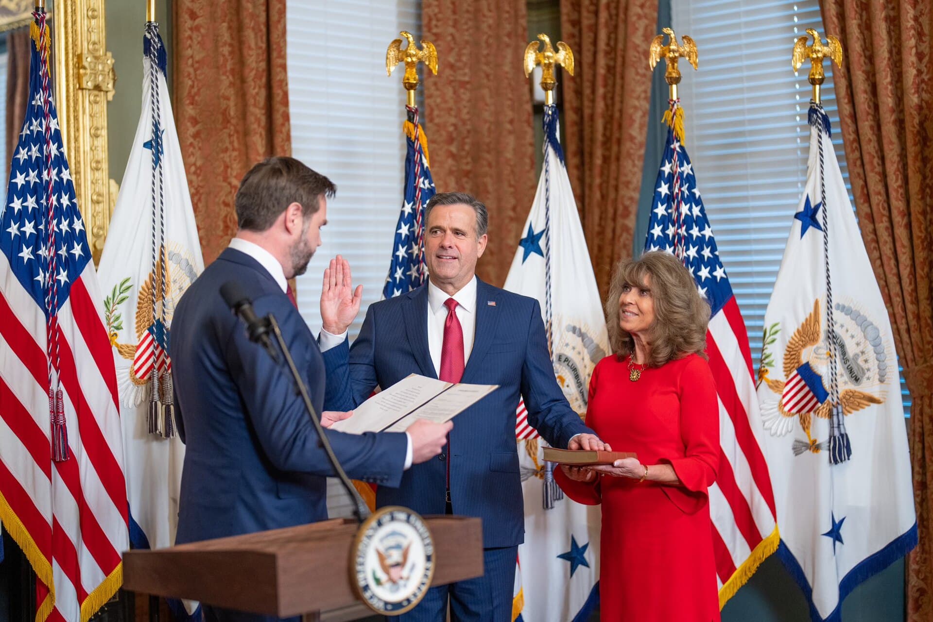Vice President JD Vance swears in John Ratcliffe.